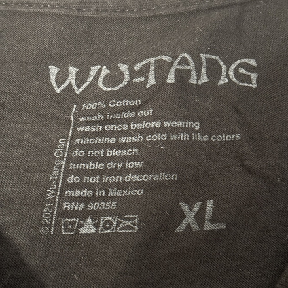 Wu-Tang Clan Logo Graphic T-Shirt Black Yellow Men's XL Hip Hop Rap Tee - Picture 6 of 7